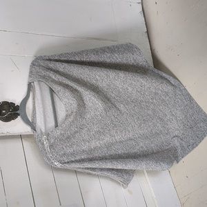 Heather gray shaul from Ireland with sparkling sequin accent on shoulder